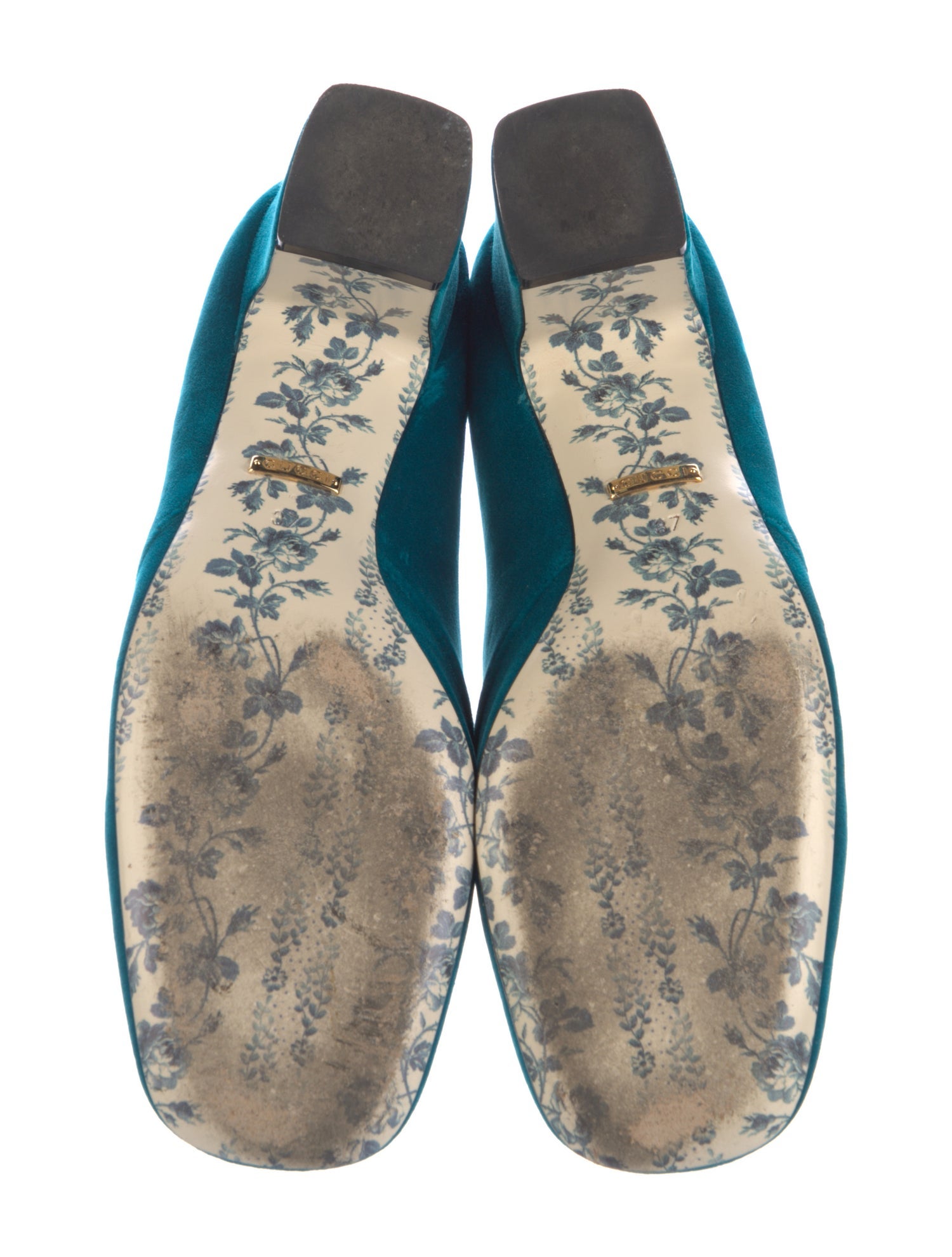 Gucci Double G Logo Velvet Pumps